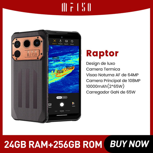 IIIF150 Raptor Smartphone Thermal Imaging 6.8'' 120Hz Display 12GB+256GB Rugged Phone 108MP+64MP Night Vision 10000mAh Cellphone
