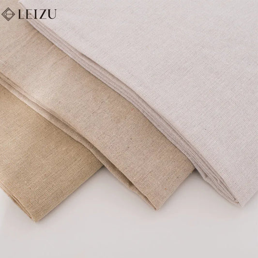 0.5M/1M/2M Cotton Linen Woven Fabric for Table Sofa Curtains Decoration DIY Sewing Material Embroidery Practice Fabric